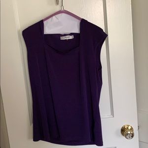 Jones Studio satin purple shell